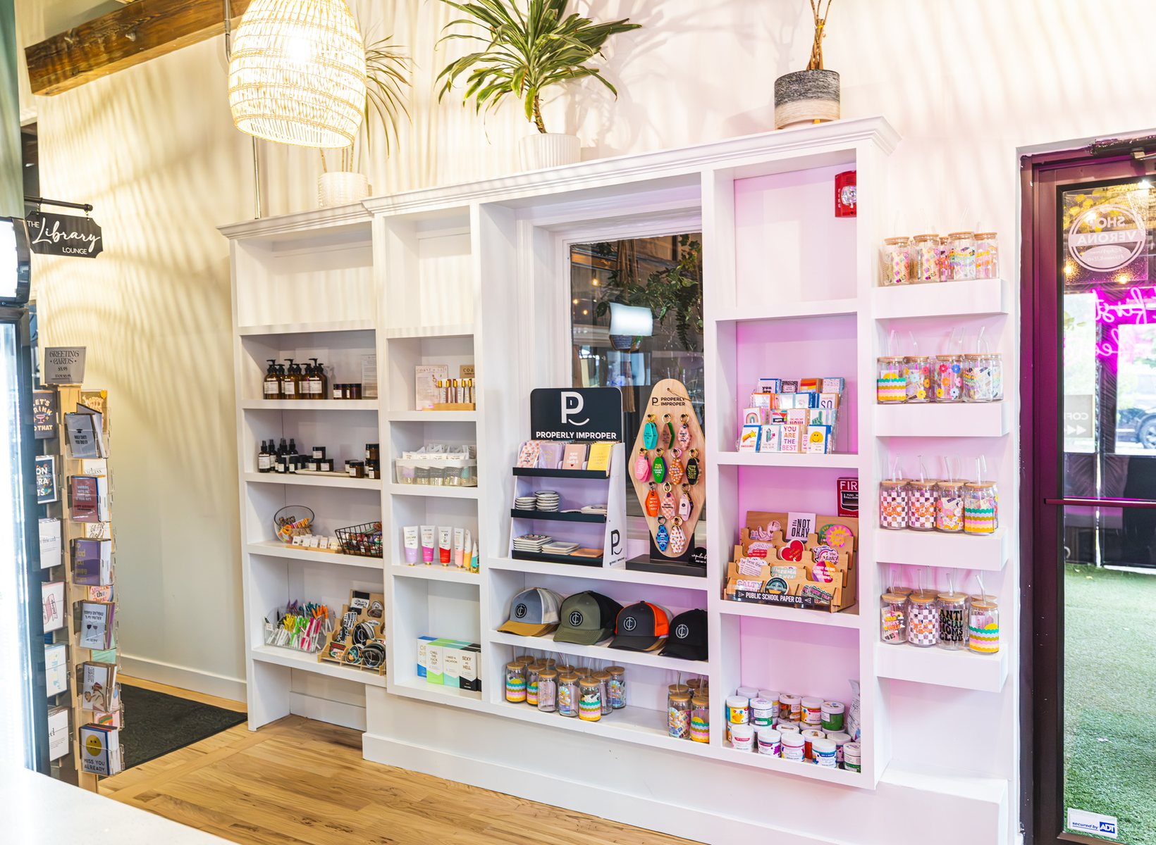 Retail and grab-and-go inside The Compound Coffee Co.